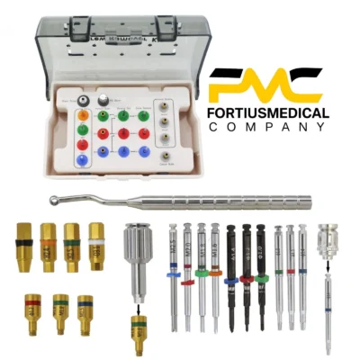 Dental Implant Fixture Fractured Screw Removal Kit Remover Drill Driver GuideKit